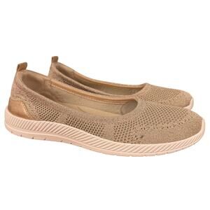 Easy Spirit Glitz 2 Gold Mesh Knit Slip On Sneakers Loafers Comfort Shoes 11 N